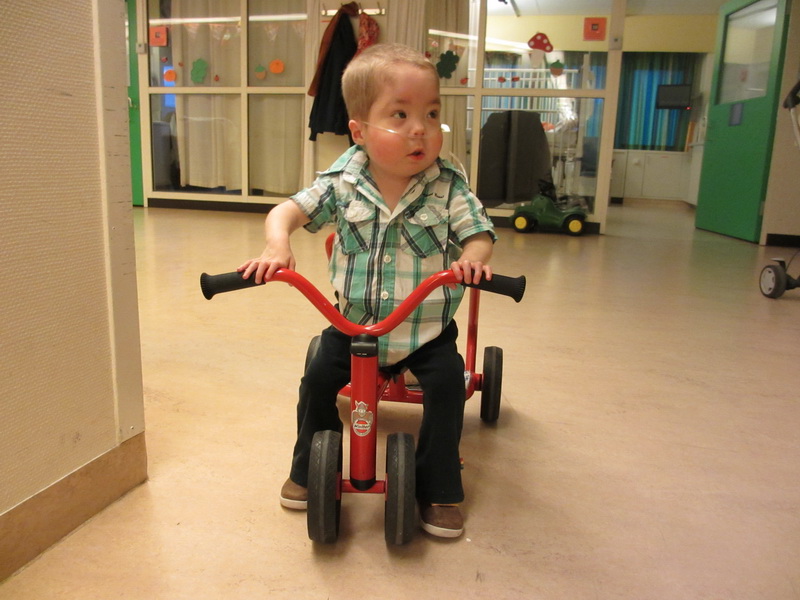 fietsen in de gangen